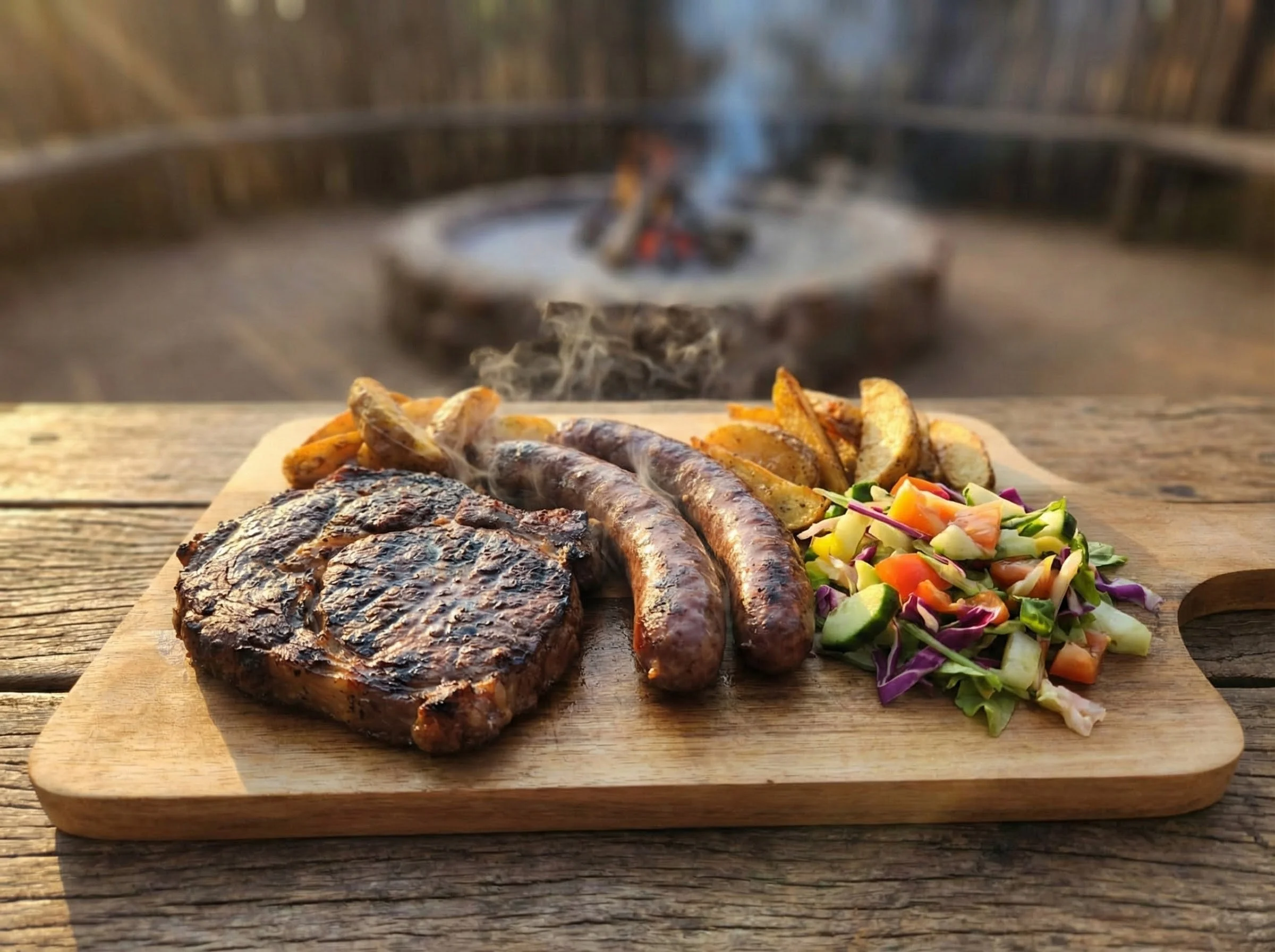 Gourmet bush bistro dining experience and steaks