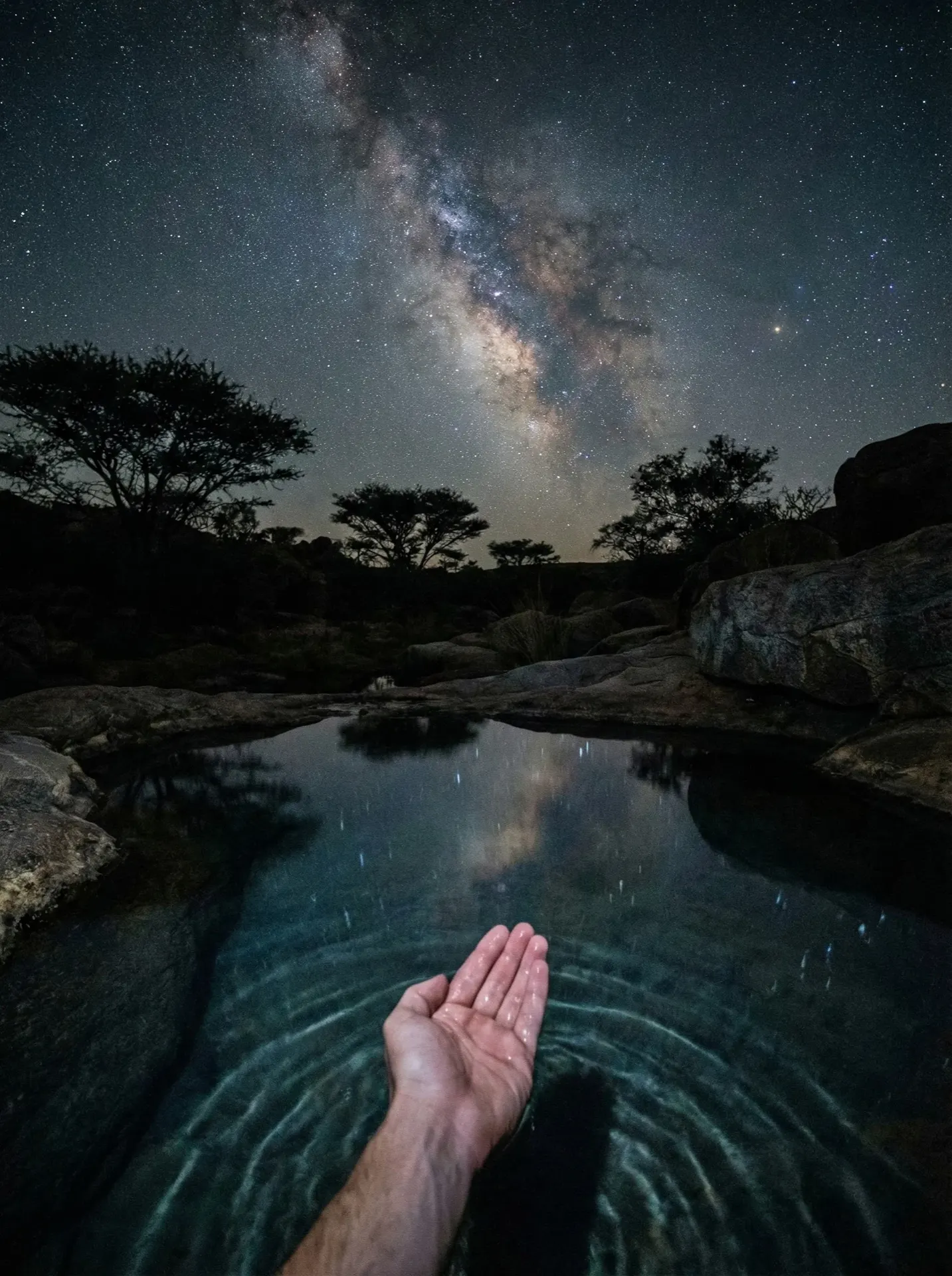 Crystal clear mountain water source in the Marico Biosphere
